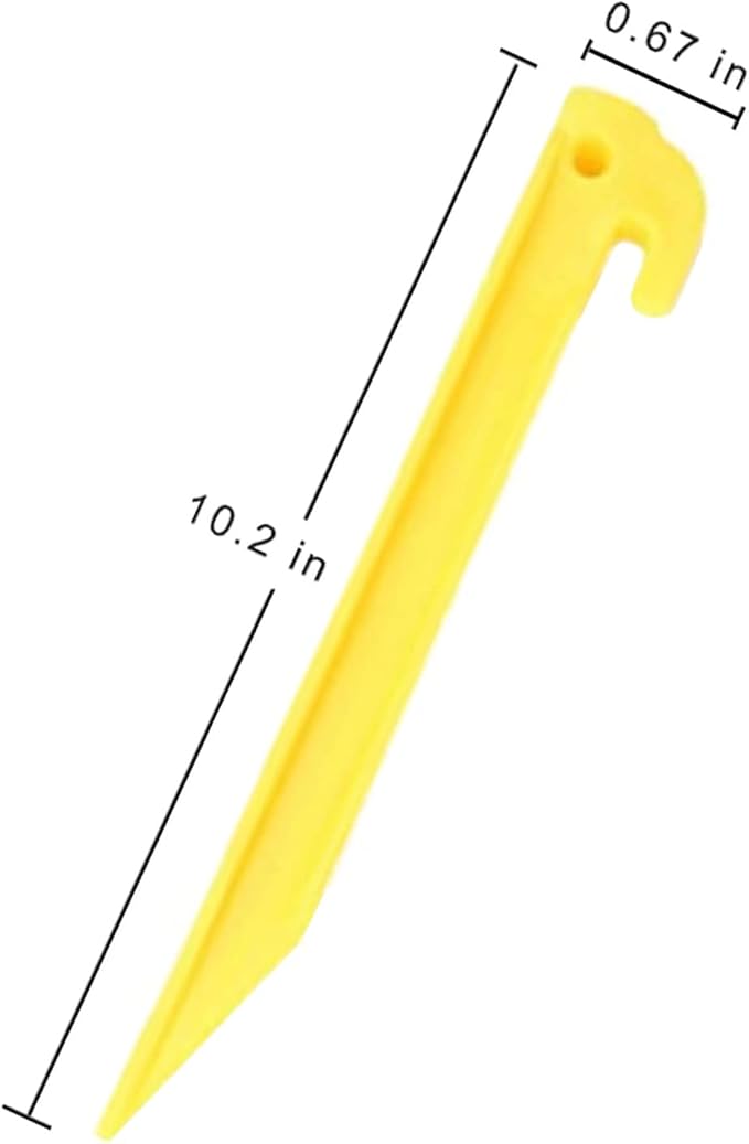 AITIME 30 Pcs 9 Inch Plastic Tent Stakes, Durable Garden Lawn Tarp Stakes, Tent Spikes Nails Pegs Hammer for Outdoor Beach Camping Courtyard Decorative Accessories