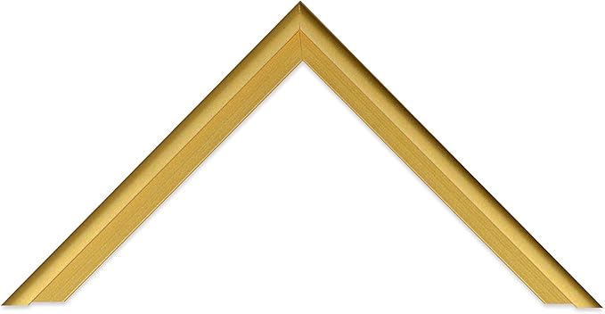 Frame My Mirror Gold Metal Framed Mirror, 20" x 48" Mirror for Bathroom, Metal Frame, True Reflections Glass, Gold Finish, Stanton Design, Hangs Horizontally or Vertically, Made in USA