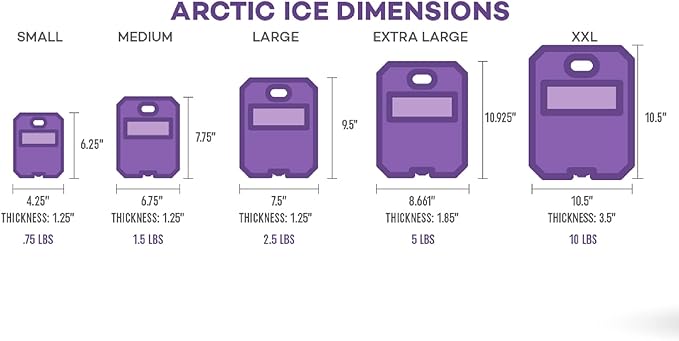Arctic Ice Tundra Series Long Lasting Reusable Ice Pack - 5° Fahrenheit Cooling Point - Designed to Maintain Freezer-Like Temperatures in Coolers