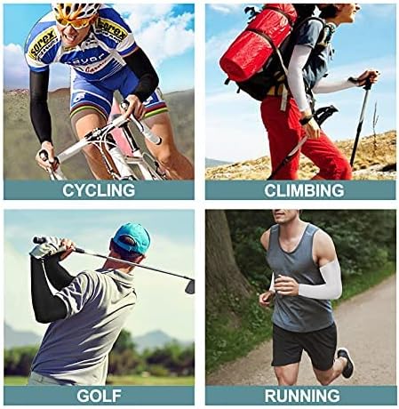 4 Pair UV Sun Protection Arm Sleeves for Men & Women,Cooling UPF 50 Arm Cover for Baseball,Cycling,Basketball