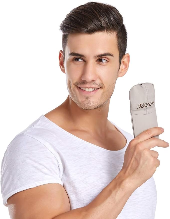 icolor Sun Hats for Men Women with Neck Flap,Foldable Sun Cap Fishing Sun Hats,UPF50+ Sun Protection Ponytail Hats