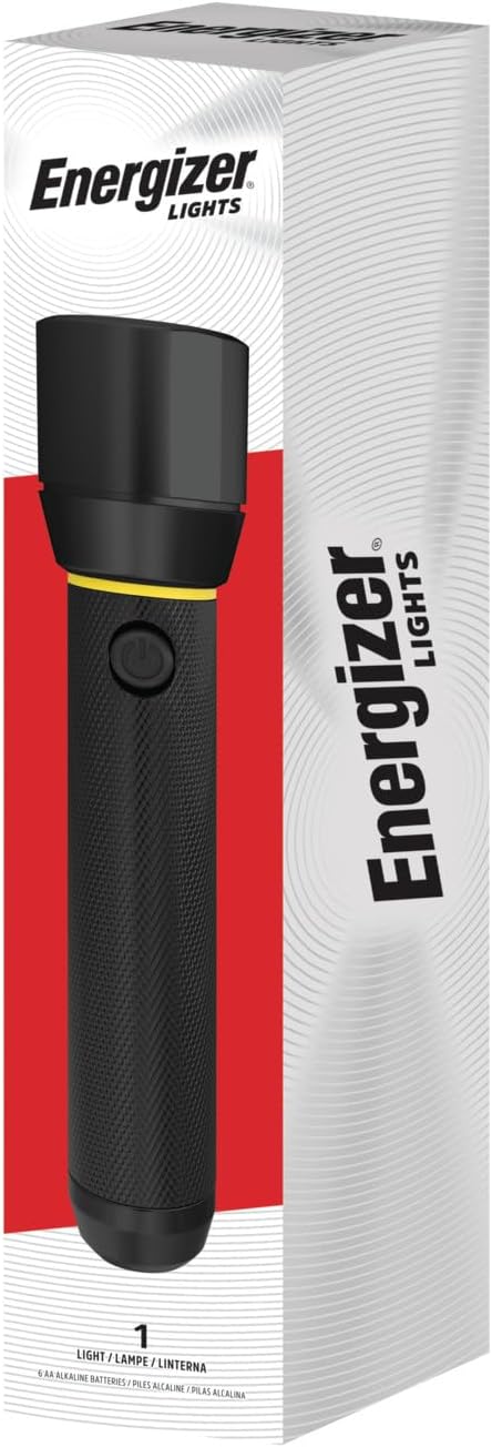 Energizer LED Flashlight Vision PRO, Ultra Bright 1000+ Lumens, IPX4 Water Resistant, Aircraft-Grade Aluminum LED Light, Rugged Metal Flash Light for Outdoors, Emergency Power Outage, Black