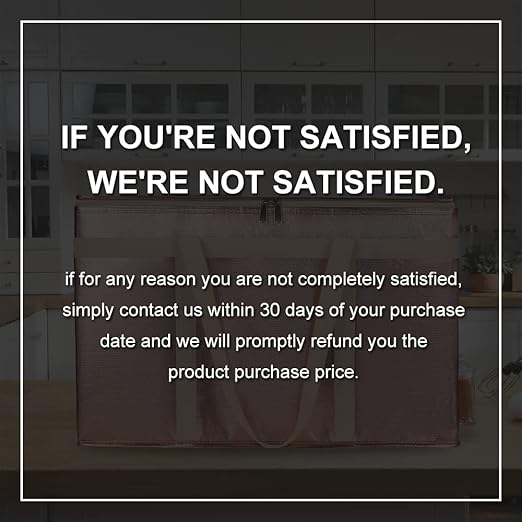 Bodaon 5-Pack Cooler Insulated Food Delivery Bag for Doordash/Uber Eats, XXX-Large Thermal Bags for Catering/Hot Pizza, Travel/Camping Essentials/Picnic Lunch/Grocery Reusable Cold Frozen Bolsa, Gold