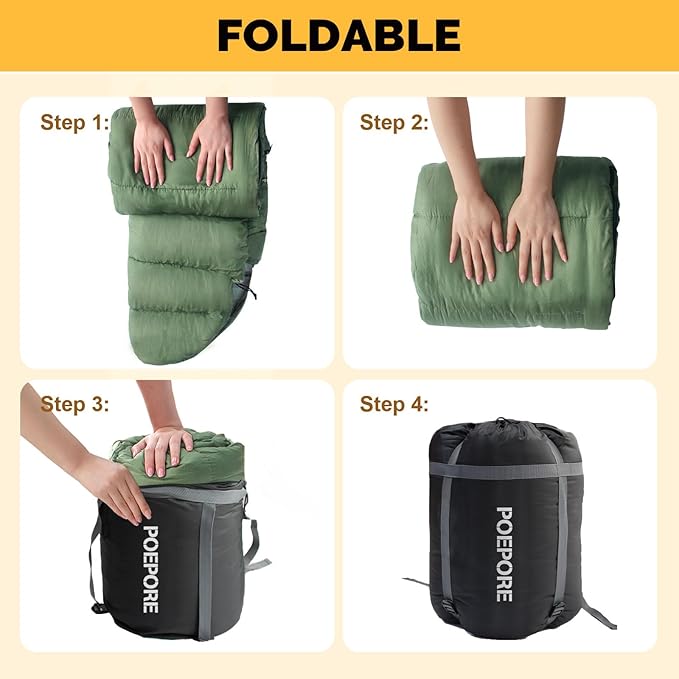 Flannel Sleeping Bag Cotton 0 Degree Cold Weather for Adults XXL Sleeping Bag 4 Season Big and Tall with Compression Sack