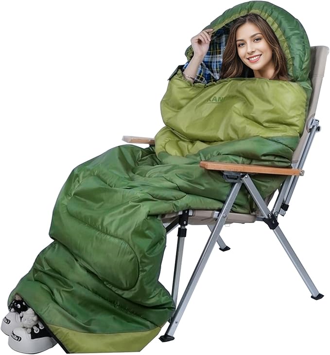 Camping Sleeping Bag, 32℉ Sleeping Bags for Adults Kids Teens Cold Weather Warm Sleeping Bag Winter for 3-4 Season Camping, Camping Gear Equipment, Traveling, and Outdoors