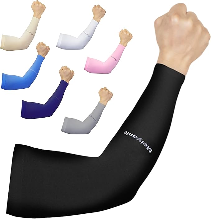 Arm Sleeves for Men Women Work 1 Pair UV Sun Protection UPF Long Sleeves Tattoo Cover Up Sleeves to Cover Arm Sleeves Cooling