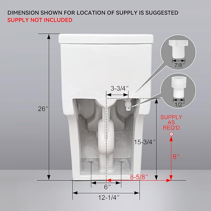 HOROW T0338W One Piece Toilet 10" Rough-in, Elongated Toilet with Comfortable Seat Height, ADA Chair Height 17.3", Dual Flush 0.8/1.28 GPF & MAP 1000g, Standard White Toilet Bowl, Space Saver Design