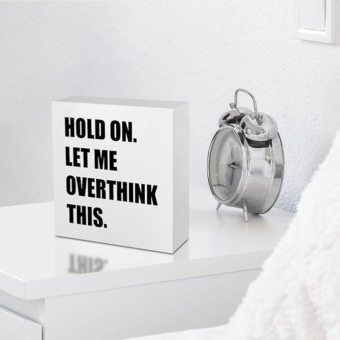 Inspirational Quotes Office Supplies Rustic Desk Decor Motivational White Wooden Box Sign Funny Sarcastic Farmhouse Wood Plaque Positive Cubicle Accessories Home Shelf Table Counter Bar Decorations