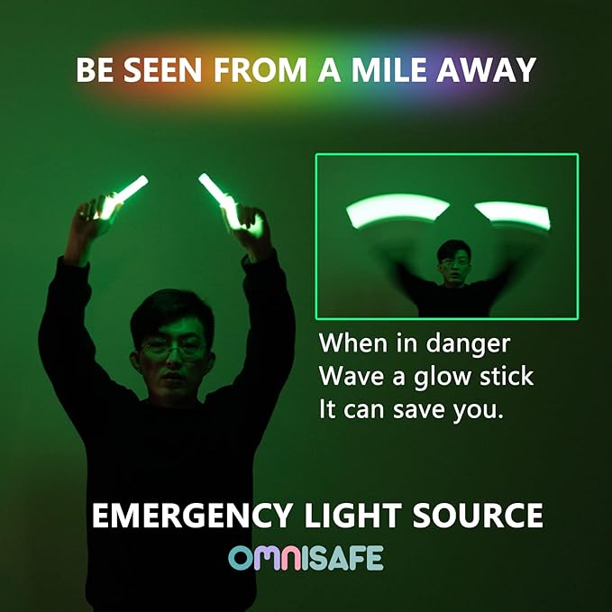 48 Ultra Bright Large Glow Sticks with 48 Black PE String, Multi Use Colourful 6 Inch Glowsticks for Parties, Camping, Emergency Glow Sticks For Blackout, Long-lasting Lighting Waterproof and