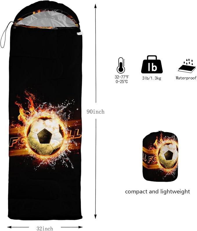 HOSIMA Dear Hunting Pattern Cold Weather Sleeping Bags for Adults,Black Light Weight Sleeping Bags for Kids Adults,WaterProof Sleeping Bags for Outdoors Hiking.