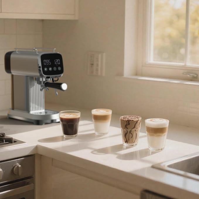 Espresso Machine with Steam Milk Frother:20 Bar Expresso Coffee Machines for Home-Espresso Maker with 27 oz Water Tank-Barista Coffee Maker for Americano Cold Brew Latte Cappuccino