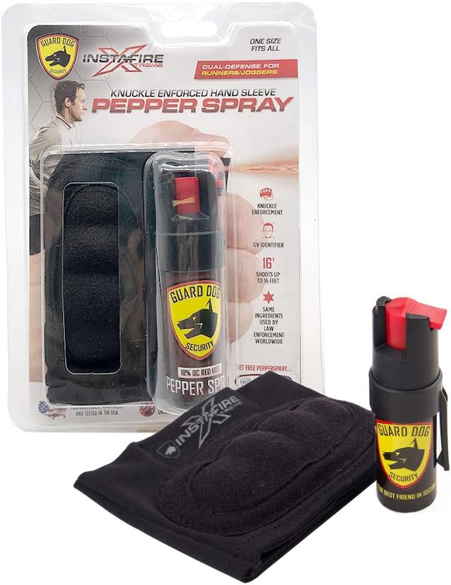 GUARD DOG Security Self Defense Instafire Xtreme, Pepper Spray for Runners, Fits in Both Hands - Sweatproof