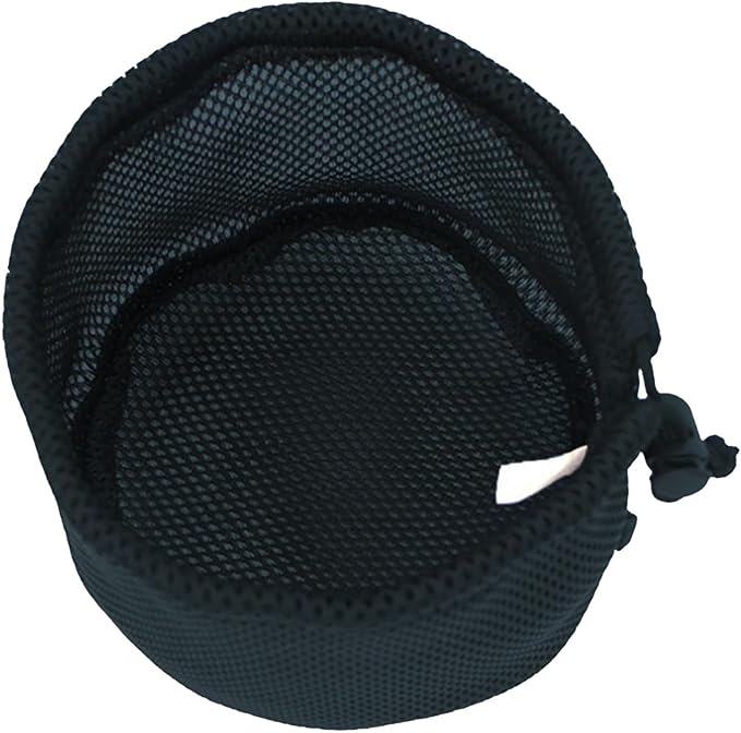 Black Nylon Mesh Bag Travel Stuff Sacks Drawstring Bag Outdoor Pots Storage Bag Camping Tableware Organizers Storage