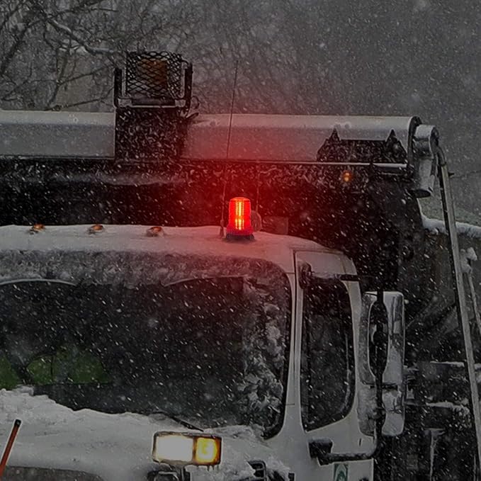 2PCS Strobe Light, 12V-24V Warning Emergency Safety Flashing Beacon Lights with Magnetic and 16.4 ft Straight Cord Vehicle Forklift Truck Tractor Golf Carts UTV Car Bus (Red, 2 PCS)