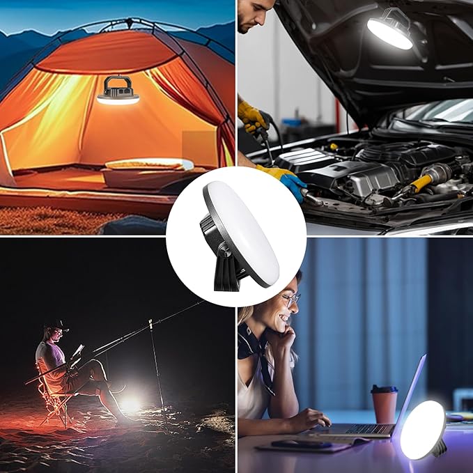 VAVOFO 42W LED Camping Lantern Rechargeable, 180 LED with 3 Lighting Modes, 4000LM, 10,000mAh Portable Tent Light with Magnet, IP65 Waterproof for Emergencies ,Power Outages,Hiking (Black)