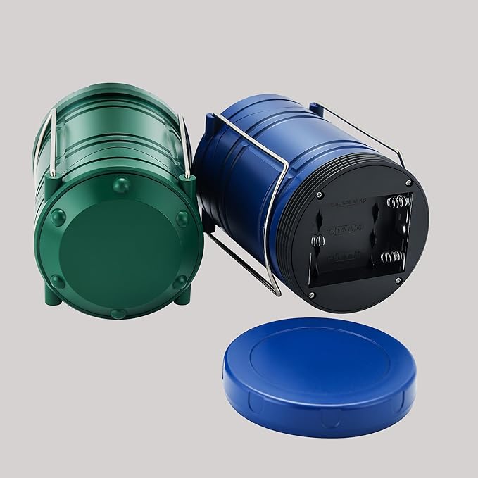 Lichamp LED Camping Lantern, 4 Pack Battery Powered Flashlight for Power Outages, Portable Collapsible Hanging Light Essential for Home, Outdoor, Emergency Lamp Survival Kit Gear for Hurricane, C5