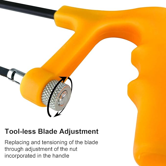 6 in. Mini Hacksaw Frame - 150mm Extra Fine Cut Junior Hack Saw with Bi-Metal Blade for Metal and Wood