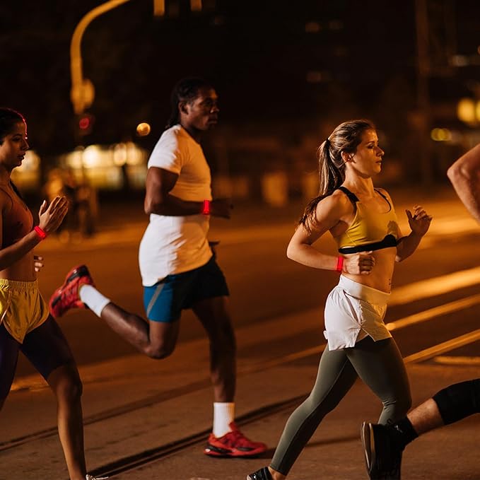 8 Pack LED Bracelets Light Up Wristbands,Glow Flashing Wristbands Glow in The Dark Party Supplies for Party, Festivals, Sports, Camping,Night Events (Red)