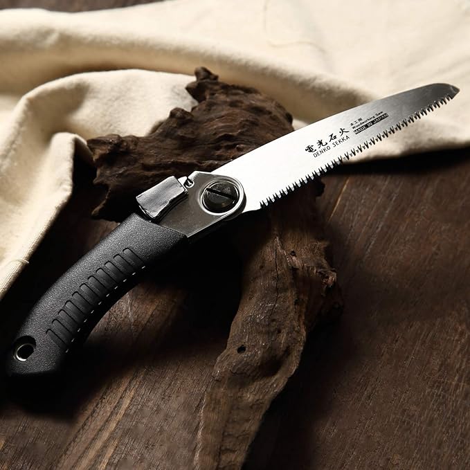 Flush Cut Trim Saw Replacement Blade, Japanese Pull Saw for Woodworking and Wood Craftsmanship, Long Handle with Precision Blade and Cutting Power