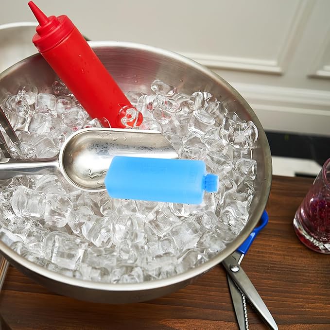 BESPORTBLE Ice Packs for Coolers, 4Pcs Reusable Ice Blocks Cooler Freezer Blocks for Lunch Boxes, Camping, Picnics, Beach, Fishing, Outdoor Sports (4.48x1.56x1.2in)