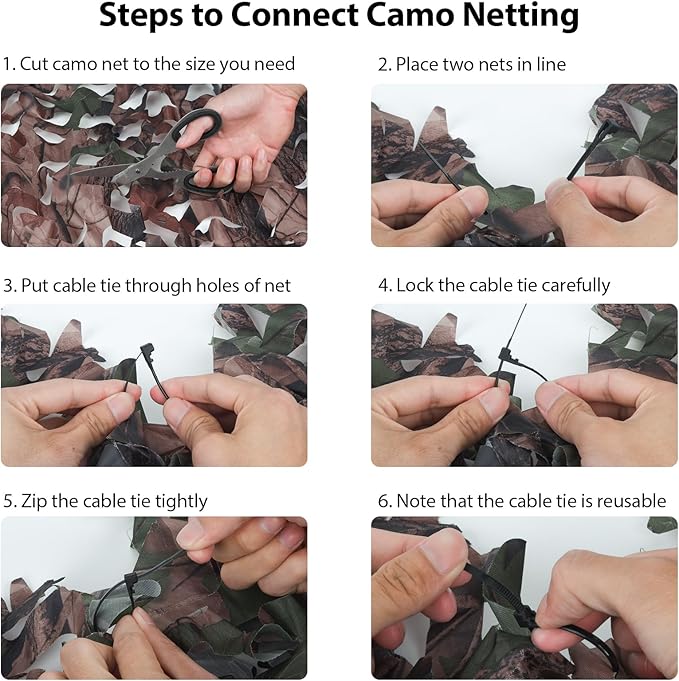 Camo Netting Camouflage Netting 20x20 10x20 10x10 Bulk Roll Burlap Camo Tarp Sunshade Net for Hunting Blind Dinosaur Birthday Jungle MilitaryTheme Party Decoration Camping Shooting