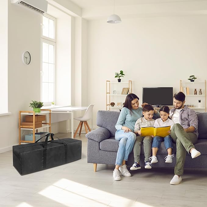 Extra Large Sports Duffle Bag-Zipper Duffel Travel Sports Equipment Bag,Travel Duffel Luggage Bag with Upgrade Zipper, Sturdy & Water Resistant (45" - Black)