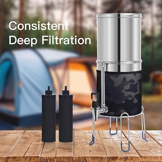 7.5" Black Carbon Filter, Replacement for Berkey® BB9®-2 Black Filters, ProOne® G2.0 Filters, Berkey® Gravity Water Filter System and Waterdrop® King Tank Series(Pack of 2)