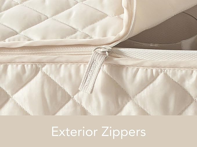 Covermates Keepsakes - Serveware Storage - Padded Protection - ID Window - Stain Resistant - Machine Washable - China Storage, Cream