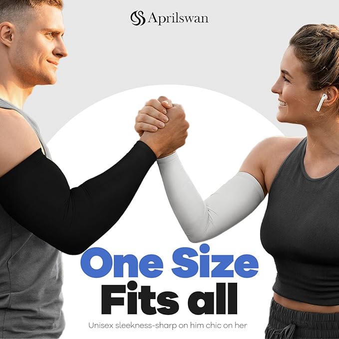 Arm Sleeves, UV Sun Protection Sports Non Slip Compression Cover for Men/Women