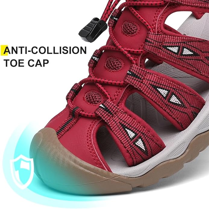 Dannto Women's Sport Hiking Sandals Closed Toe Outdoor Athletic Walking Sandal Lightweight Summer Water Shoes