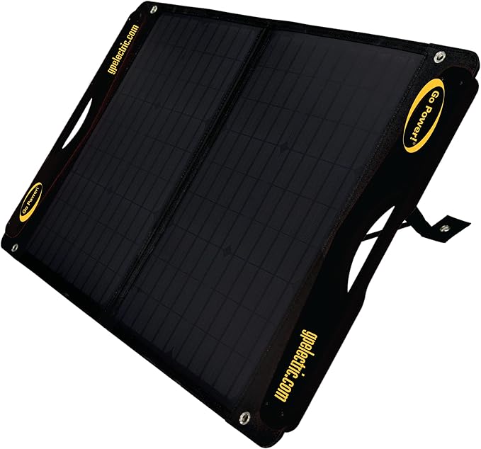 Go Power DuraLite-E 100-Watt Expansion Solar Panel - 30-Amp PWM Charge Controller, Built-in USB Charging, 12' Cable, Lightweight 10lbs, Solar Panel for Camping, Tent Trailers, Camper Vans, RVs