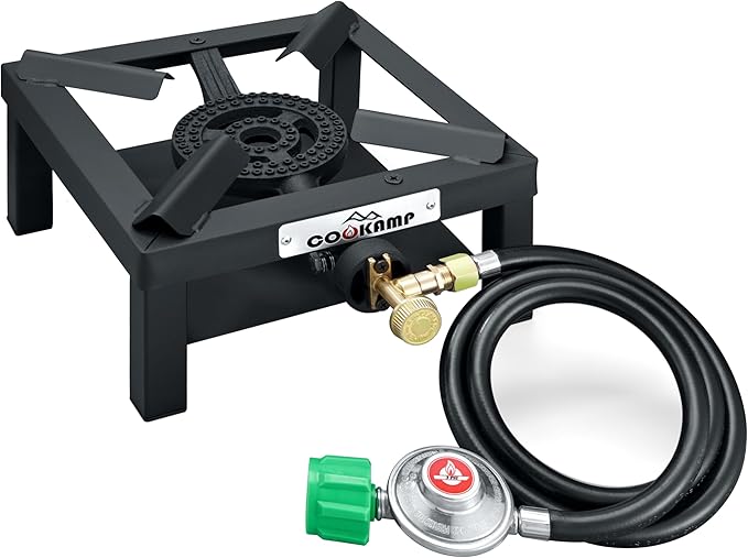 Propane Burner Angle Iron Camp Stove with CSA Listed Regulator and 4ft Hose (SA1200v2)