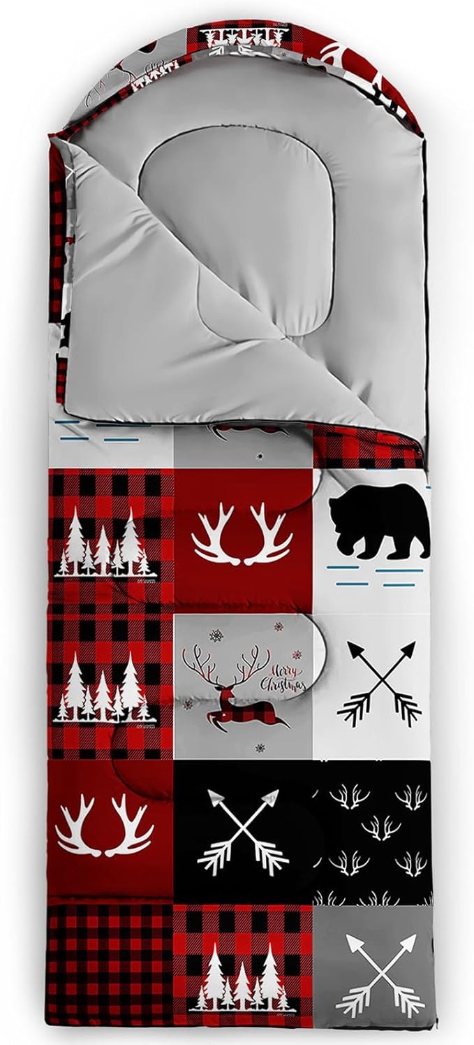 AILONEN Outer Space Astronaut Camping Sleeping Bags,Lightweight & Waterproof,3 Season Warm & Cool Weather,Cartoon Sleeping Bags for Kids,Boys Girls Travelling,Outdoors