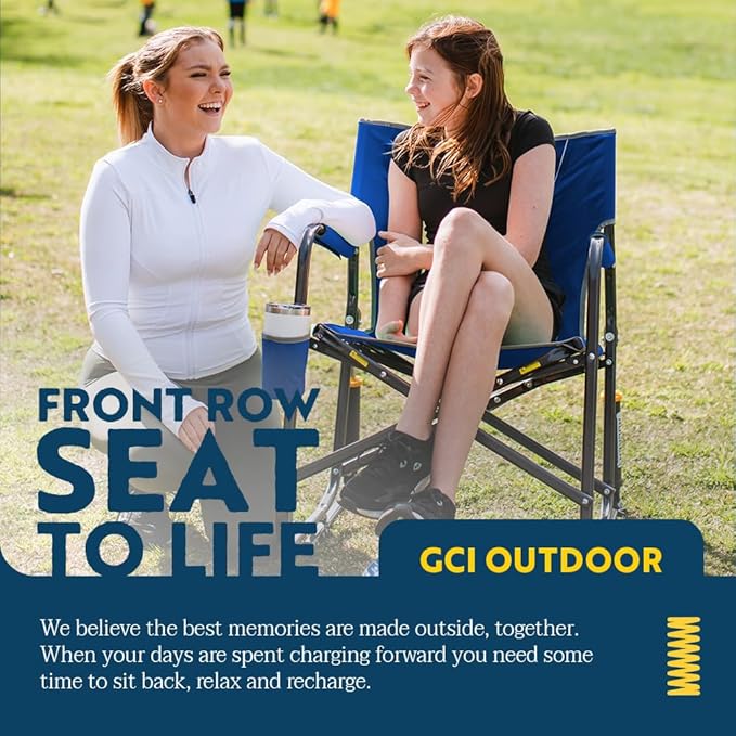 GCI Outdoor Freestyle Rocker XL Portable Folding Rocking Chair and Outdoor Camping Chair