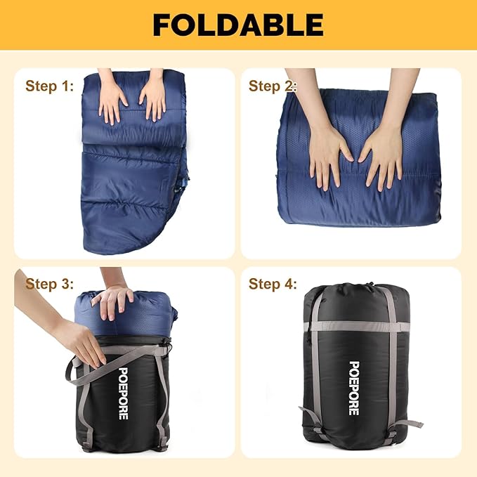 Flannel Sleeping Bag Cotton 0 Degree Cold Weather for Adults XXL Sleeping Bag 4 Season Big and Tall with Compression Sack