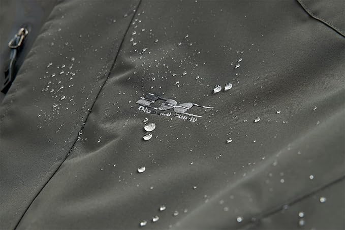 Diamond Candy Men's Hooded Waterproof Jacket Lightweight Rain Jacket Outdoor Casual Sportswear