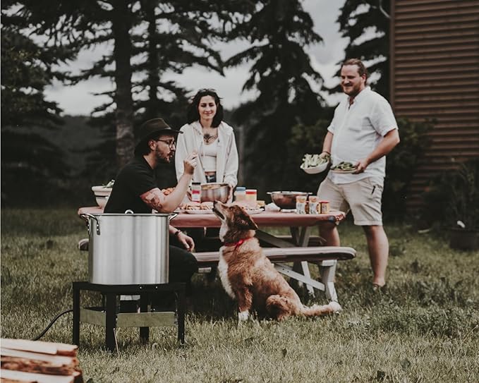 Gas One Seafood Boil Kit with Propane Burner, Propane Regulator, 60Qt Pot with Basket – Heavy Duty Construction Seafood Boil Pot for Outdoor Cooking – Easy to Clean and Durable Crab Boil Pot