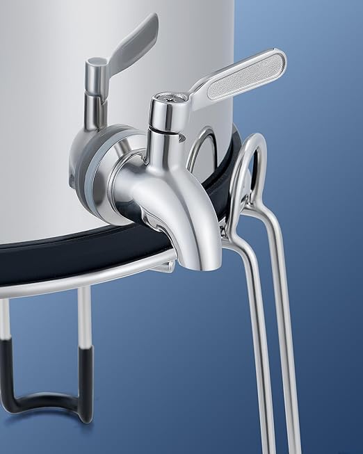 CO-Z Gravity-Fed Water Filter System, 2.25 Gallons Countertop Water Filtration System, 304 Stainless Steel Gravity Water Purifier with 2 Carbon Filters & Water Spigot, NSF/ANSI 42 Certification