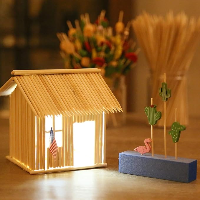 Natural Bamboo Skewers 16” Φ=4mm, (200 PCS) for BBQ,Appetiser,Fruit,Cocktail,Kabob,Chocolate Fountain,Grilling,Barbecue,Kitchen,Crafting and Party. Φ=4mm, More Size Choices /8"/10"/12"/14"/16"(16")