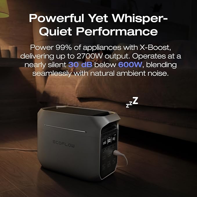 EF ECOFLOW Solar Generator DELTA 3 Plus with 400W Solar Panel (2024 New), 1000W Solar Input, LFP(LiFePO4) Battery, Portable Power Station for Home Backup Power, Camping & RVs