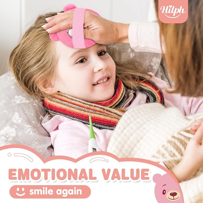 Hilph Kids Ice Packs for Boo Boos, Reuable Kids Hot Cold Packs with Cover and Handheld Straps for Pain Relief, Toddler Animal Ice Packs for Kids Bumps, Swelling, Wisdom Teeth (3 Packs)