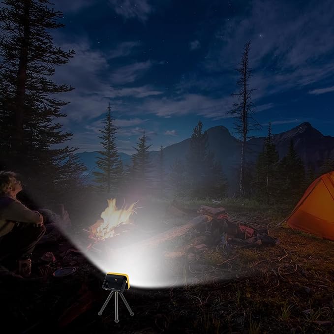 40W Rechargeable Work Light with Tripod Hole, 2400LM LED Work Light Battery Powered, Waterproof Portable Work Light Cordless Job Site Lighting 180° Rotate for Garage Camping Car Repairing 2 Pack