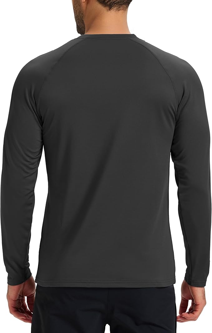 Boladeci Men's Thermal Underwear Tops Fleece Lined Base Layer Long Sleeve Shirts for Cold Weather