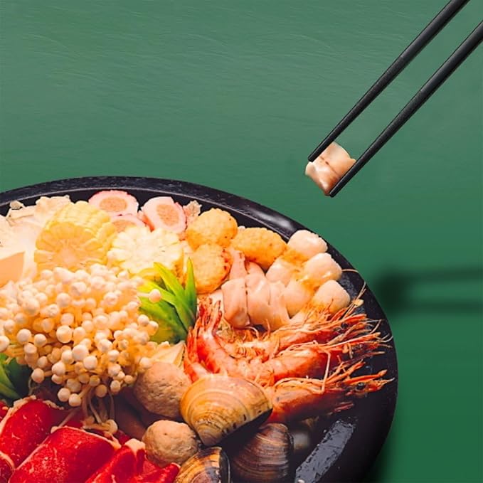 200 Pairs Reusable Fiberglass Chopsticks Dishwasher Safe 9.4 Inches/24cm Non-Slip Japanese Style Sushi Chop Sticks for Restaurant&party, Black