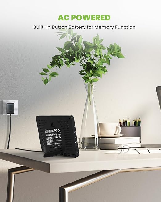 BALDR Wireless Color Display Weather Station with Moon Phase, Barometric Pressure, Temperature and Humidity Sensors for Indoors and Outdoors