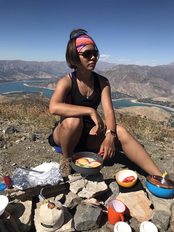 Fire-Maple Feast 4 Piece Camping Cookware Cookware Cookware Kit Outdoor Cookware Set with Pots, Kettle, Saucepans and Spatula for Hiking Fishing Picnic