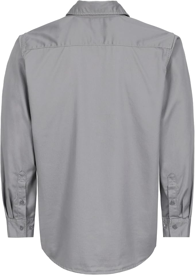 BOCOMAL FR Shirts Flame Resistant 100% C NFPA2112 7.5oz Men's Fire Retardant Welding Shirt
