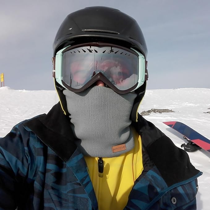 HONGTEYA Neck Gaiters for Men, Winter Neck Warmer Face for Men & Women,Thick Windproof Warm Lined Ski Mask