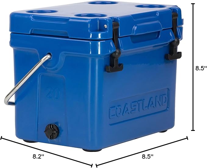 Coastland Bay Series Cooler Premium Everyday Use Insulated Rotomolded Cooler, Small Ice Chest for Tight Spaces, Soccer Games, & Tailgates