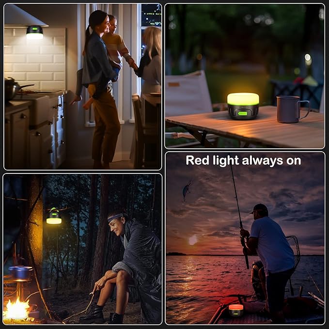 Sinvitron LED Camping Lantern Rechargeable with Remote Control - 1000LM 150H Runtime Tent Light, 5200mAh Water-Resistant Emergency Light for Hurricane Power Outages, Hiking Home